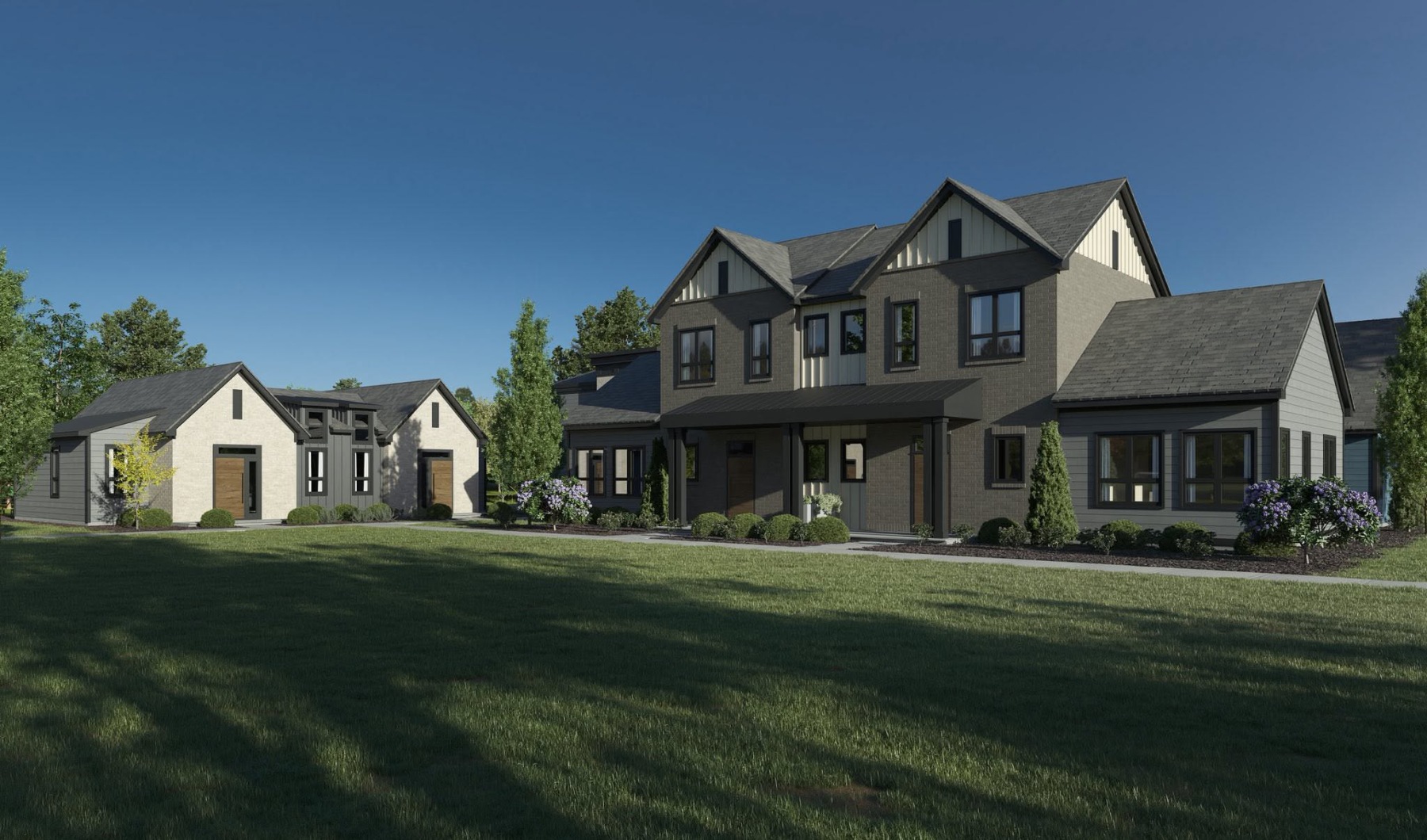 a villa with a front yard