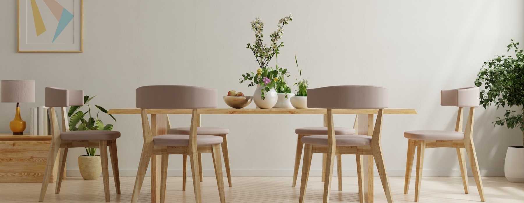 a table with chairs around it