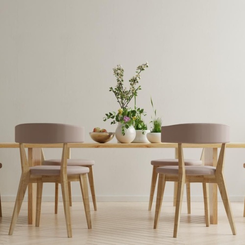 a table with chairs around it